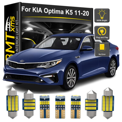 12x Interior LED Light Bulbs License plate Trunk For KIA Optima K5 2011-2020