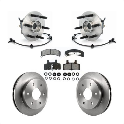 For 00 Chevrolet Tahoe Base/LT/LS with 4WD Front Hub Bearing Brake Rotor Pad Kit