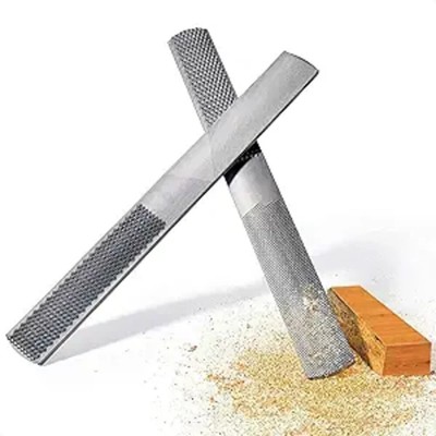 2 Pack Wood Rasp File 4 Way Hand File and Half Round Rasp for Wood Metal