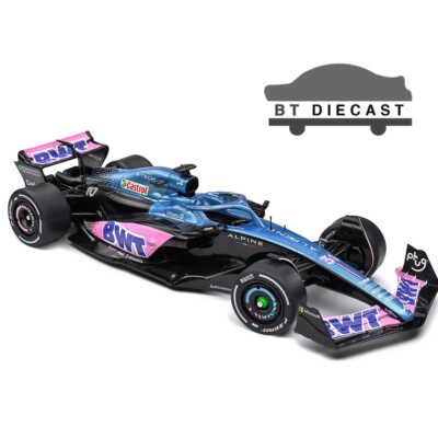 SOLIDO FORMULA 1 ALPINE A523 2023 BWT PRESENTATION 1/18 #31 BLUE PINK S1808805