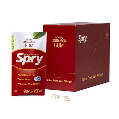 Xlear Spry с ксилитом-Без сахара-Жевательная резинка-Корица-12 штук в упаковке, 55 штук