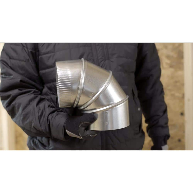 Round Adjustable Elbow 90 Deg 8" HVAC Ducting Venting Galvanized Steel Connector