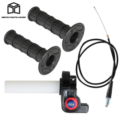 7/8'' Motorcycle Twist Throttle Handle Grip with Cable For 50-250CC motocross ATV