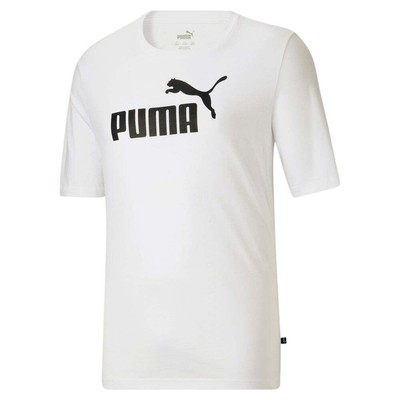

Футболка с коротким рукавом и круглым вырезом с логотипом Puma Ess, большие мужские белые повседневные топы 586, Белый, Puma Ess Logo Crew Neck Short Sleeve T-Shirt Big Tall