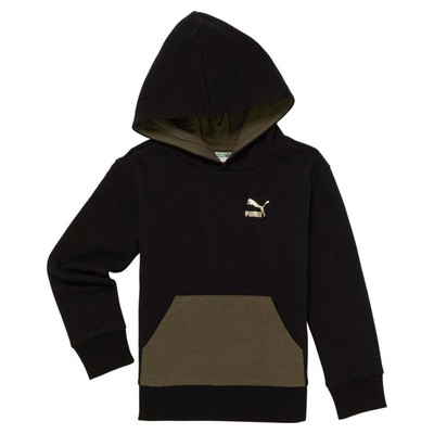 

Puma Hoops Hooks Pullover Hoodie Youth Boys Size  Повседневная верхняя одежда 85834901, Черный