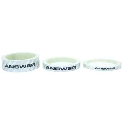 Answer Carbon Headset Spacers 3 Pack 1'' Silver