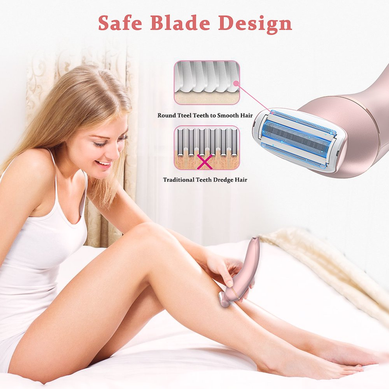 Cshid Epilator for Women, 2 in 1 Womens Electric Shaver IPX6 Waterproof Wet & Dr