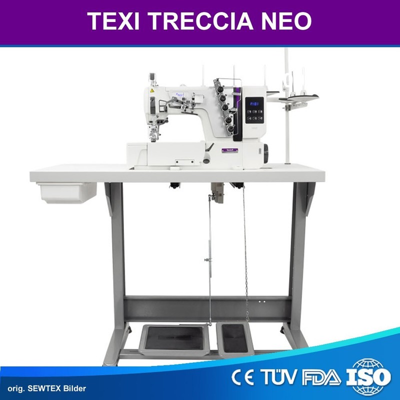 New Coverlock -  Texi Treccia N   3-Nadel 5 Faden - # Aufgebaut + NÃ¤Hstuhl