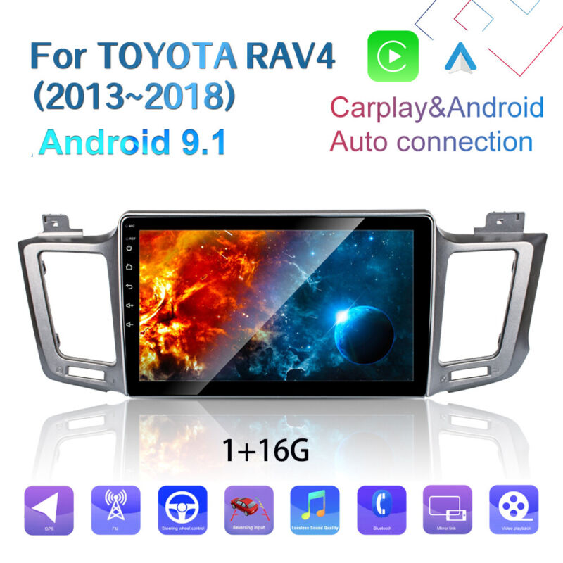 For Toyota Rav4 2013-2018 10.1" Android 9.1 Apple Carplay Car Stereo Radio Gps