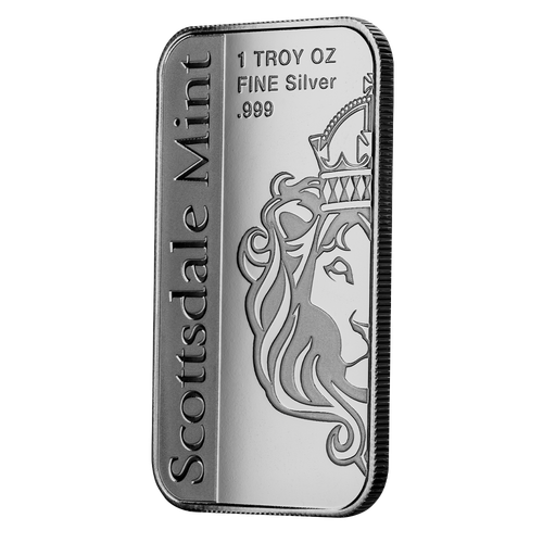 1oz .999 Silver Bar - Scottsdale Mint Archangel Silver Bullion Bar #A522