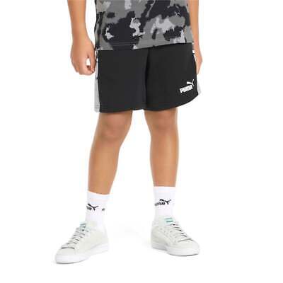 Puma Essentials+ Камуфляжные шорты на шнурке Молодежные мальчики Черные повседневные спортивные штаны