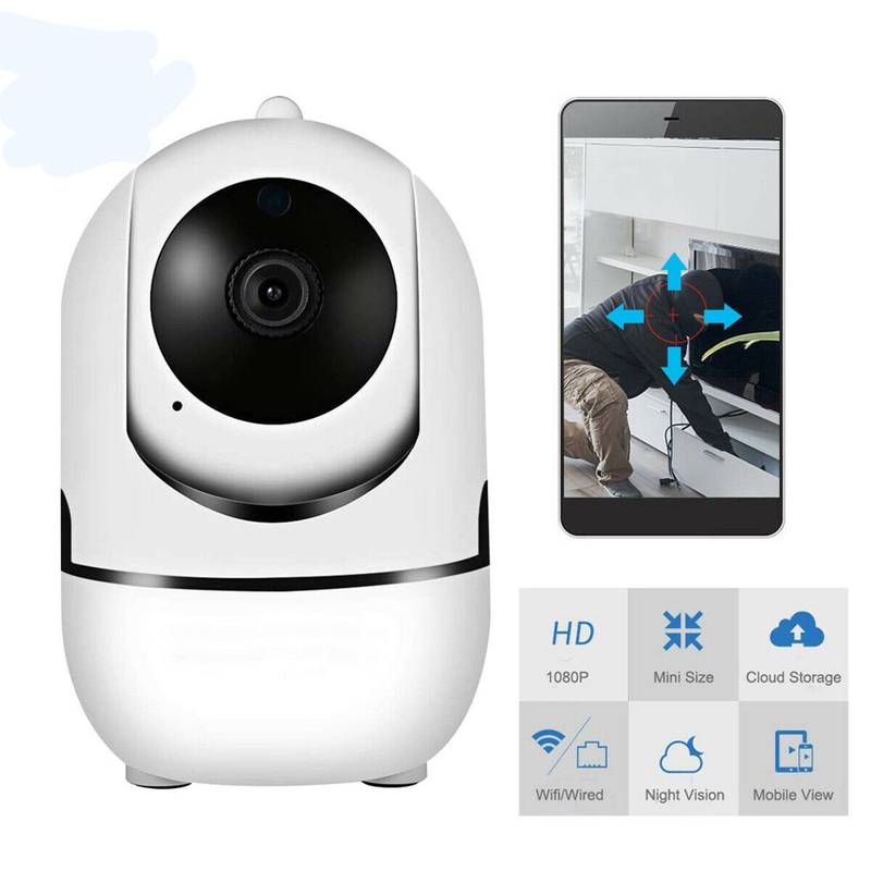 Security Camera 1080P HD Pet/Baby/Nanny/Elderly Monitor with Sound Motion Detect