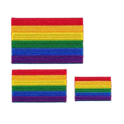 3 x Regenbogen LGBT Pride Gay Patch Aufnäher SET