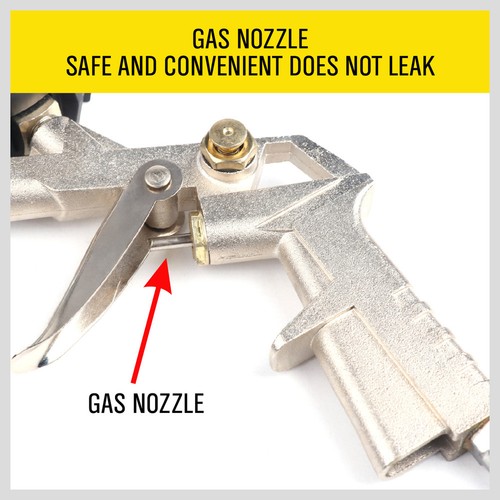 Dial Tire Inflator Gauge Flexible Hose 220 PSI Pistol Style Air Chuck Pneumatic