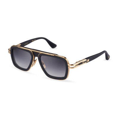 Pre-owned Dita Lxn-evo Dt Dts403 A-01 Matte Black/yellow Gold Metal Sunglasses Grey In Gray