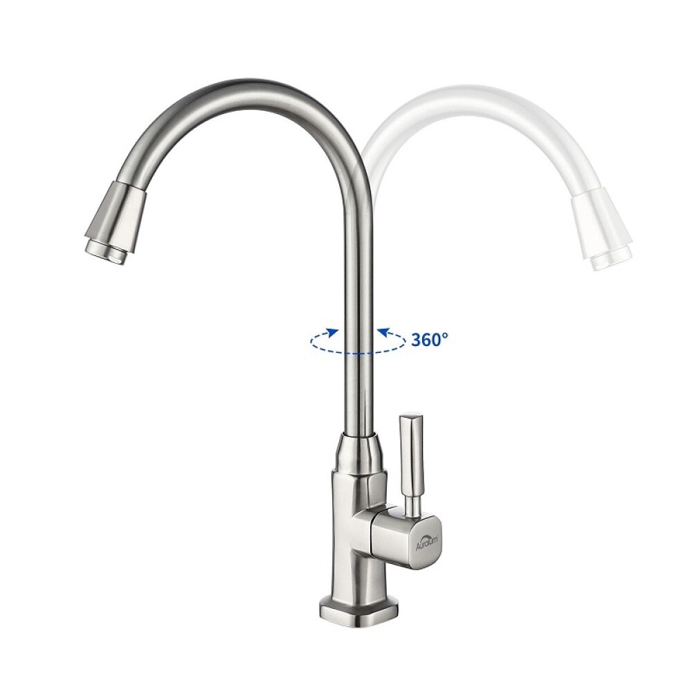 Kaltwasser Küchenarmatur Wasserhahn Küche Einhand Edelstahl