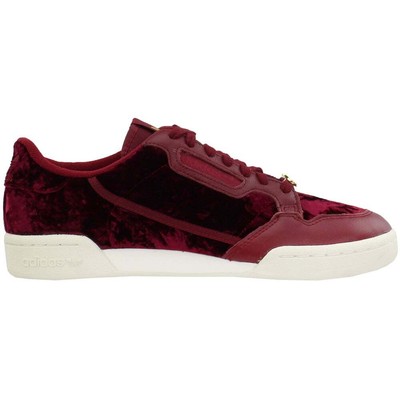 Adidas Continental 80 Velvet Lace Up Mens Burgundy Sneakers Casual EH0173