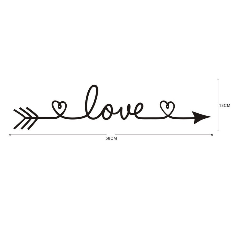 Details About Love Arrow Wall Stickers Romantic Bedroom Decals Home Room Decoration Removable
