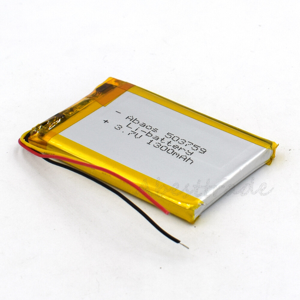 3.7V 1300mAh Lipolymer Rechargeable 503759 3Wire Cell Battery For GPS Speaker Re
