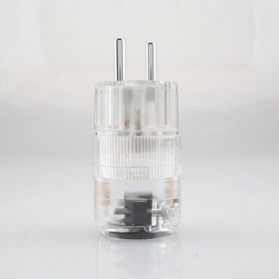 Audiocrast Rhodium Plated EU Schuko HIFI Audio Power Plug C13 IEC Connector