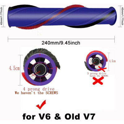 Roller Brush Roll Bar Replacement for Dyson DC59 V6 V7 Cordless Cleaner Part USA