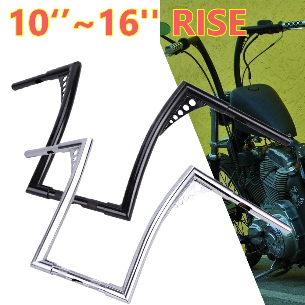 For Harley Softail Dyna Sportster XL 10" 12" 14" 16" Rise Ape Hanger Handlebar