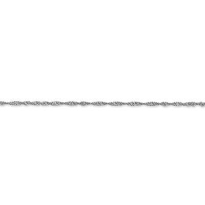 Pre-owned Superdealsforeverything Real 14kt White Gold 1.4mm Singapore Chain; 24 Inch