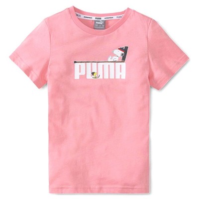 

Puma Peanuts Tee X Tshirt Girls Size  Athletic Casual 531824-26, Розовый, Puma Peanuts Tee X TShirt