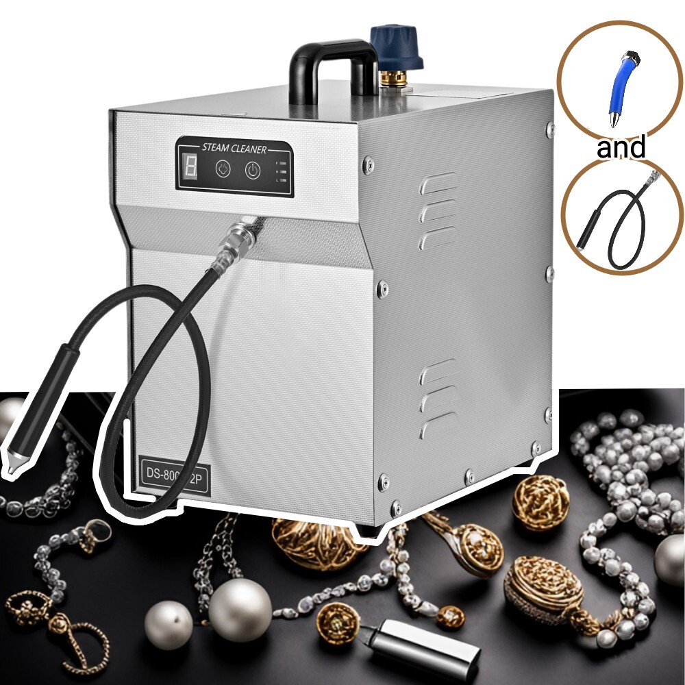 Stainless Steel Jewelry Steam CleanerSpray Gun&Fixed Noozle Pressure Adjustable
