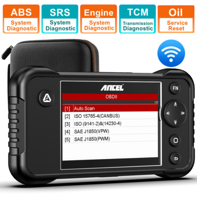2024 Check Engine ABS SRS OBD2 Scanner Transmission Diagnostic Tool Oil Reset 