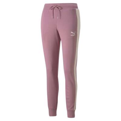 

Puma Iconic T7 Спортивные брюки на шнурке Женские фиолетовые повседневные спортивные штаны 5318, Фиолетовый, Puma Iconic T7 Drawstring Track Pants