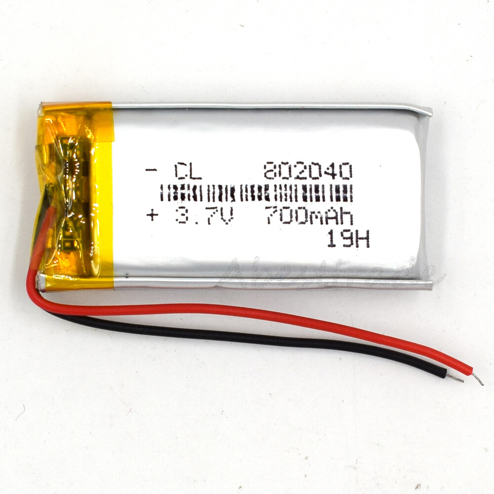3.7V 700mAh Lipolymer Rechargeable 802040 Cell Battery For G
