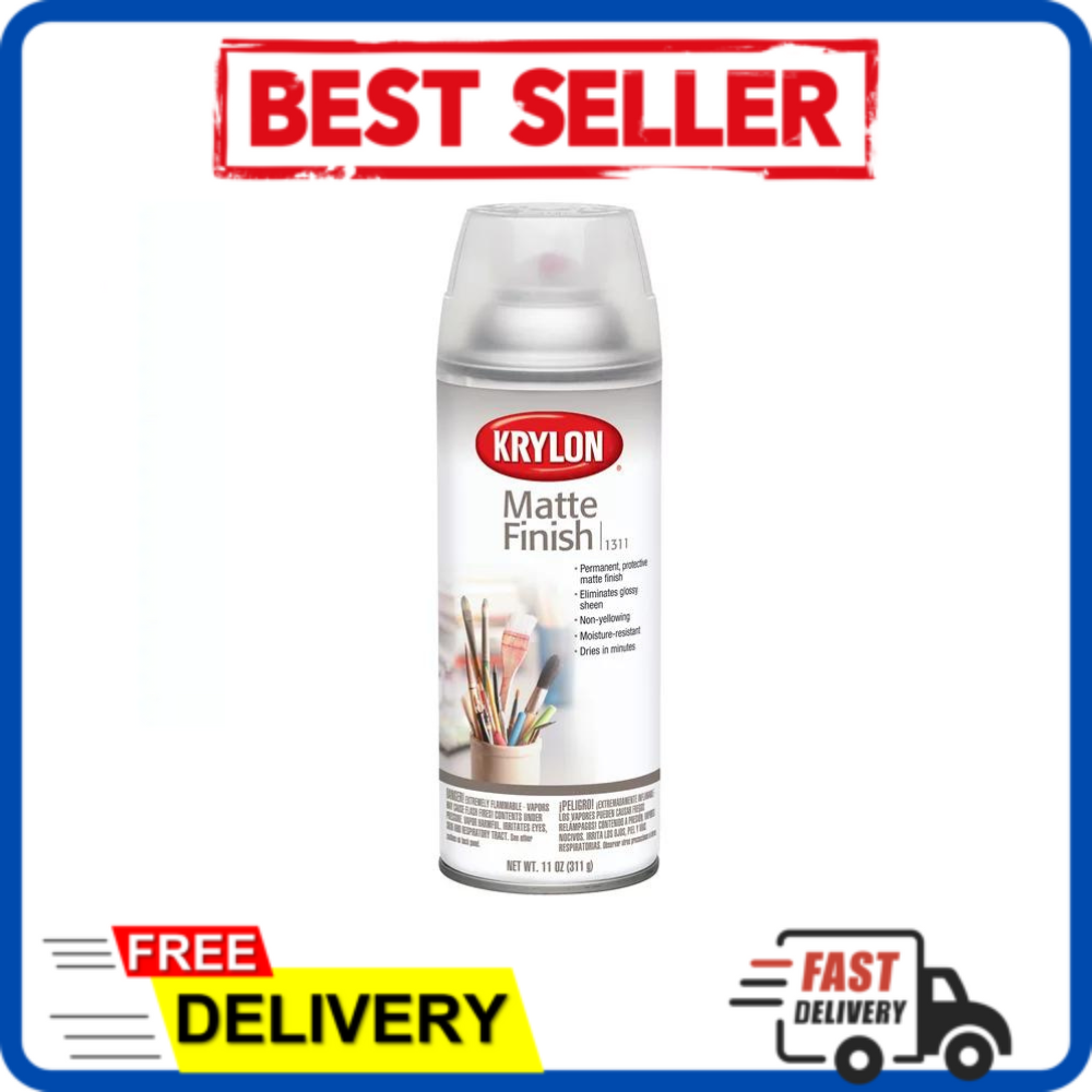 Krylon Matte Finish Clear 11 oz Spray Paint, Multi-Surface, (1 Piece ...