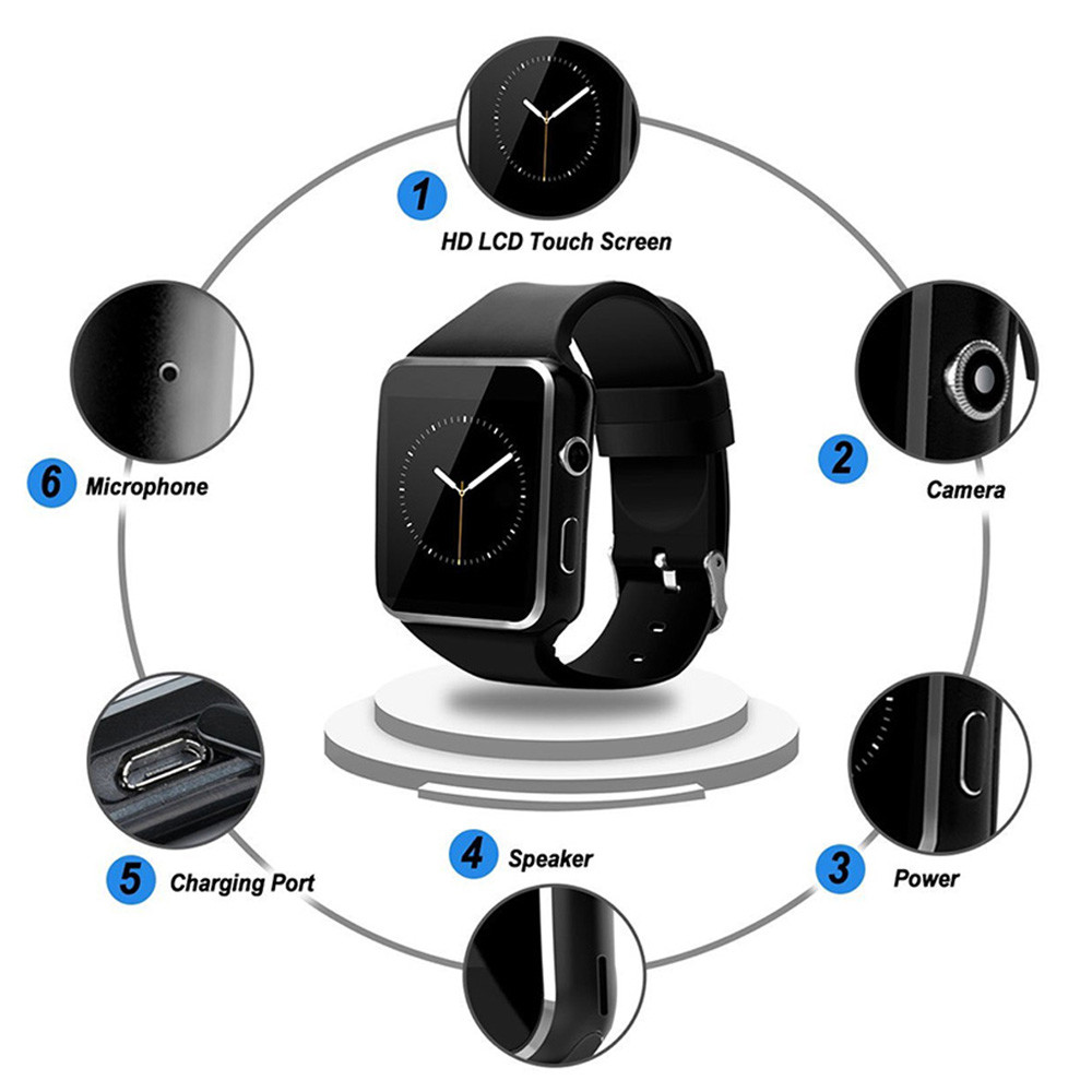 x6 bluetooth waterproof smart watch