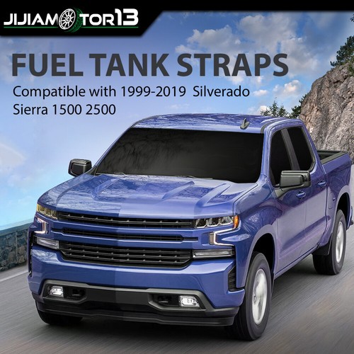 Pair Fuel Tank Straps Fit For Chevy Silverado GMC Sierra 1500 2500 3500 99-19