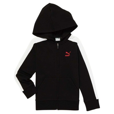 

Puma Hoops Hooks Fleece Full Zip Hoodie Youth Boys Size  Повседневная верхняя одежда 8583, Черный