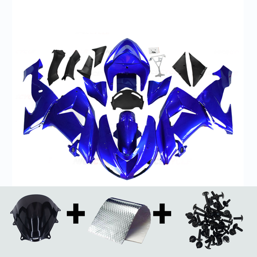 10枚ブルー Blue Fairing Kit for Kawasaki ZX10R 2006 2007 Ninja ZX-10R