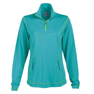 

Page - Tuttle Coverstitch Heather Mock Neck Long Sleeve 14 Zip Pullover Top Wome, Синий, Page - Tuttle Coverstitch Heather Mock Neck Long Sleeve 14 Zip Pu