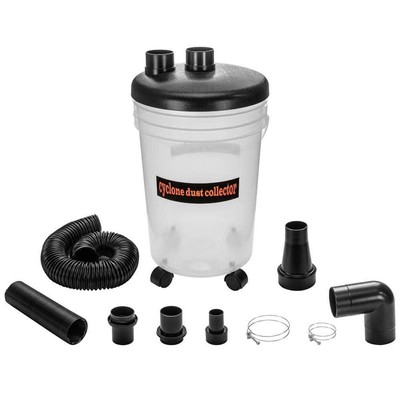 POWERTIC Dust Collector 13''x22.83'' Separator Kit w/ Clear Clamps Dust Bucket