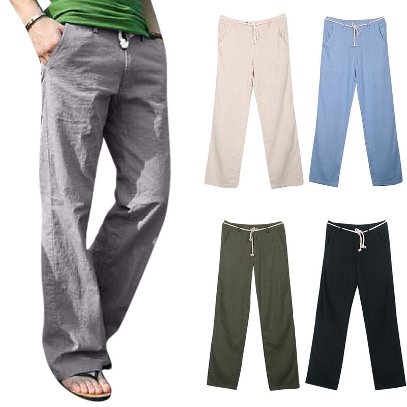 Herren Gerade Geschnitten Lose Hosen Kordelzug Einfach Yogahosen Lange Tanzhose