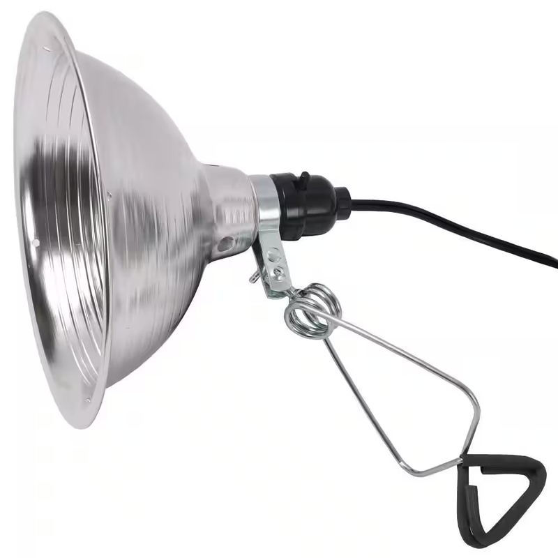 Clamp Work Light 8 1/2in Aluminum Reflector 150Watt E26 Garage Shop Lamp Fixture