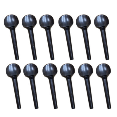 3/4-4/4 Size High Quality Ebony Violin Tuning Pegs Pre drilled Pack of 12