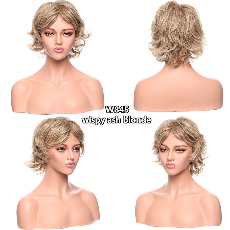 Attractive Ombre Brown Blonde Cosplay Wig Long Wavy Curly Heat Resistant Hair Se