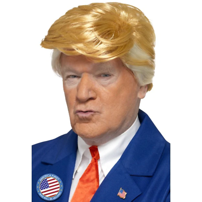 Donald Trump Wig Costume Accessory President Adult Fancy Dress USA