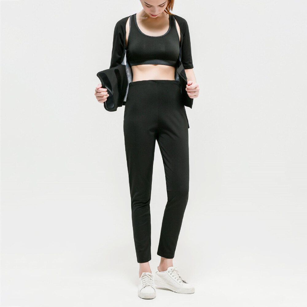 MARKENLOS 6 STÜCKE FRAUEN SHEDSUIT TRAININGSANZUG TAILLE BAUCH SPORT FITNESS