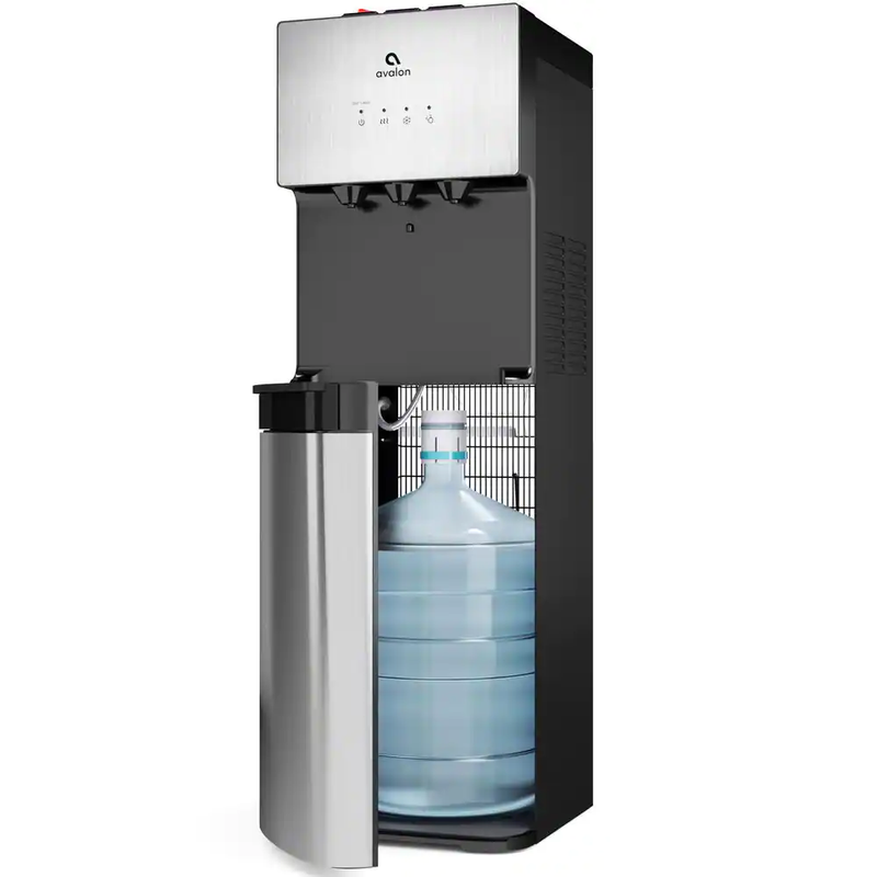 Bottom Loading Water Cooler Dispenser Self Cleaning Purifies Hot And Cold Spout