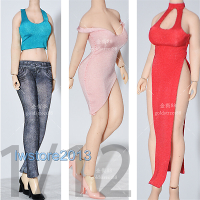 1:12 Vest Dress Skirt Outfit Clothes For 6inch Female TBLeague Figure Body  suit