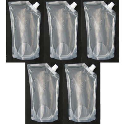 5 x Flexible Collapsible Foldable Reusable Water Bottles Survival Emerg BPA Free