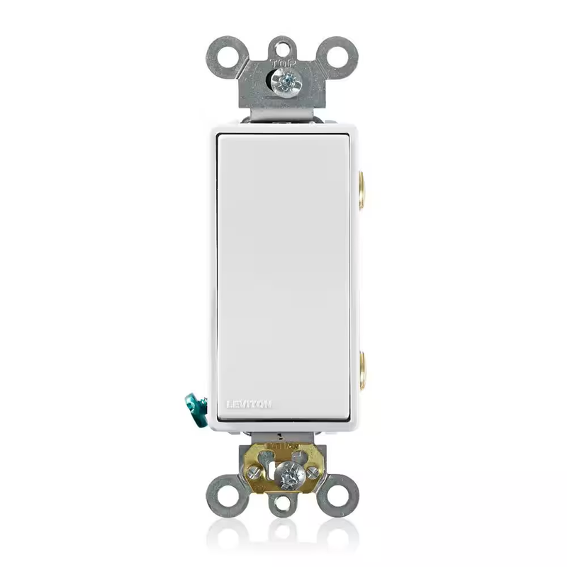 20 Amp Decora plus Commercial Grade Double Pole Rocker Switch, White 5622-2W