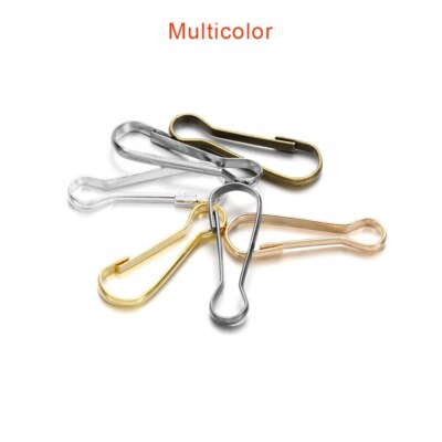 100pcs/lot Snap Spring Clip Hooks Rings Buckle Connectors For DIY Jewelry Making